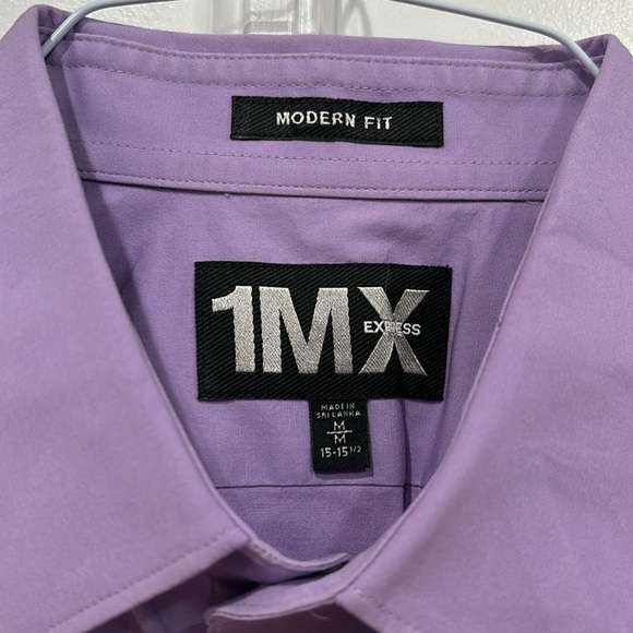 Modern fit 1MX shirt with full front buttons and long sleeves with button cuffs - Picture 2 of 6